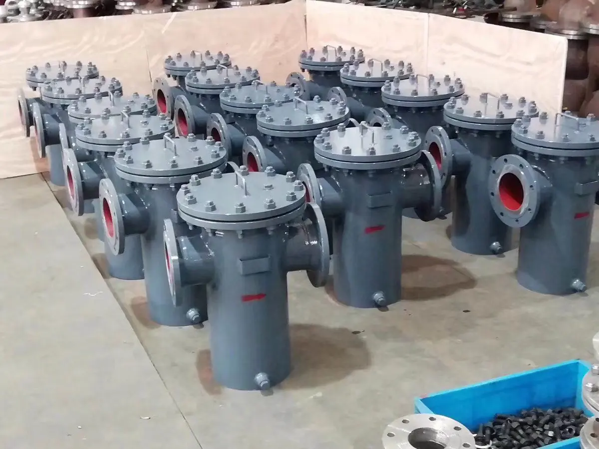basket strainer for oil and chemical pipeline